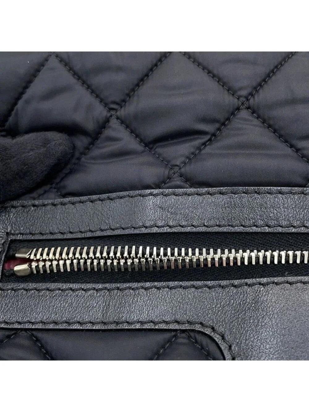 Chanel Backpack Quilted CC Logo Coco Cocoon Nylon Black